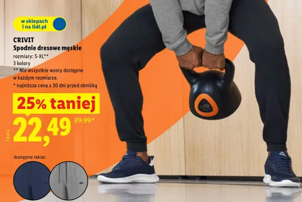 Spodnie dresowe męskie promocja w Lidl