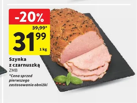 Szynka z czarnuszką ZMB promocja w Intermarche