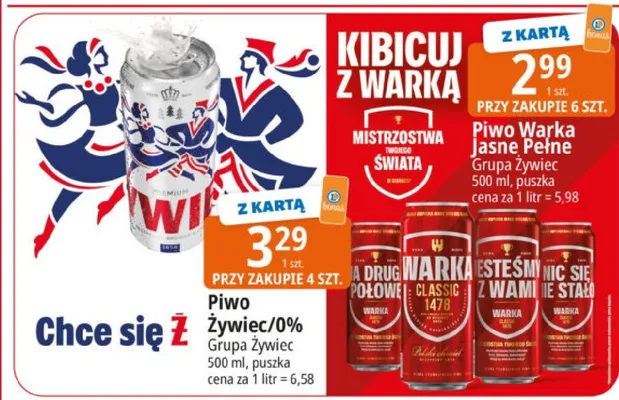 Piwo Żywiec/0% promocja w Leclerc
