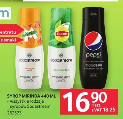 Syrop do saturatora Sodastream Mirinda promocja w Selgros