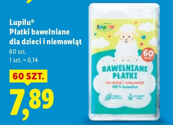 Płatki bawełniane dla dzieci i niemowląt promocja w Lidl