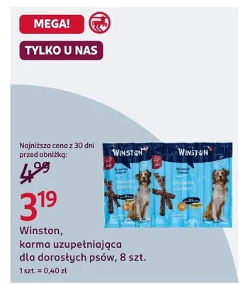 Karma uzupełniająca Winston dla dorosłych psów, 8 szt. promocja w Rossmann