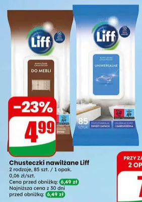 Chusteczki nawilżane do mebli promocja w Dino