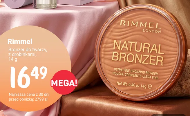 Bronzer do twarzy z drobinkami Rimmel promocja w Rossmann