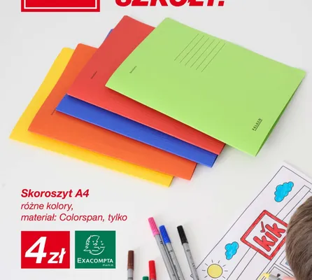 Skoroszyt A4 Exacompta promocja w KiK