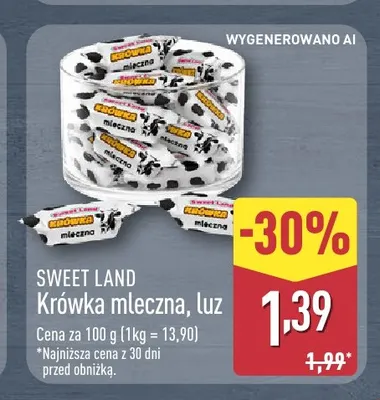 Krówka mleczna Sweet Land promocja w Aldi