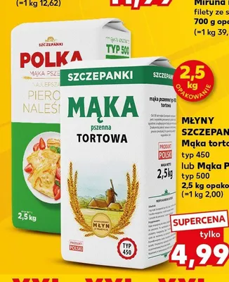 Mąka Polka typ 500 Młyny Szczepanki promocja w Kaufland