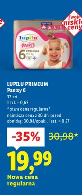 Pieluszki Premium Pantsy 6 promocja w Lidl