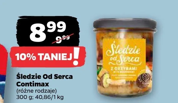 Śledzie Od Serca (różne rodzaje) Contimax promocja w Netto