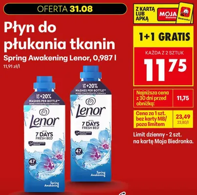 Płyn do płukania tkanin Spring Awakening Lenor promocja w Biedronka