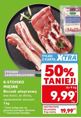 Boczek wieprzowy bez kości ze skórą K-Stoisko Mięsne promocja w Kaufland