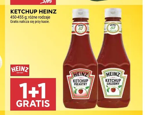 Ketchup pikantny Heinz promocja w Stokrotka