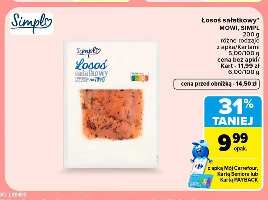 Łosoś sałatkowy Simpl promocja w Carrefour
