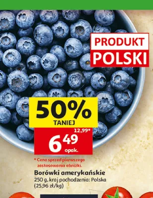 Borówki amerykańskie polskie promocja w Auchan