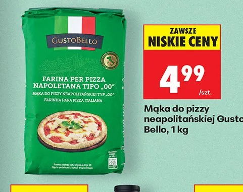 Mąka do pizzy neapolitańskiej Gusto Bello promocja w Biedronka