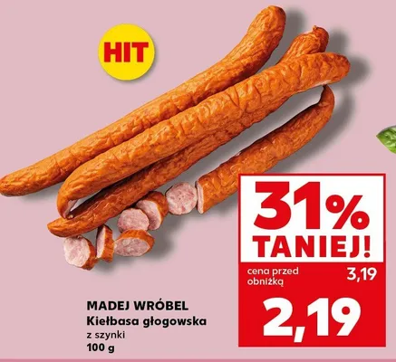 Kiełbasa głogowska z szynki promocja w Kaufland