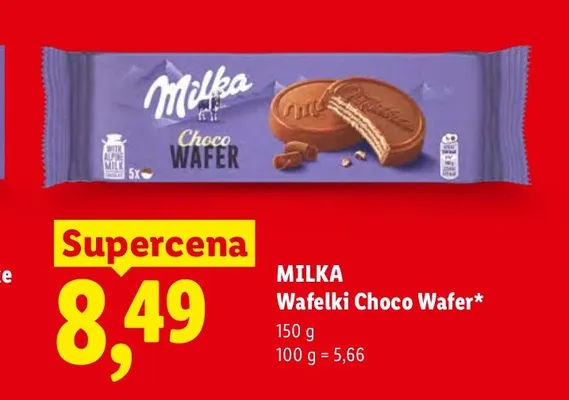 Wafelki Choco Wafer Milka promocja w Lidl