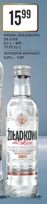 Wódka Żołądkowa de Luxe promocja w Dino