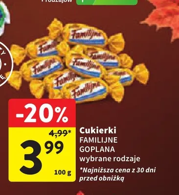 Cukierki Familijne Goplana promocja w Intermarche