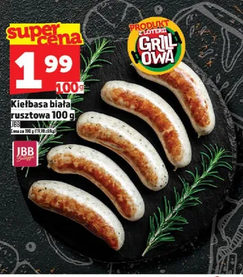 Kiełbasa biała rusztowa JBB promocja w TOPAZ
