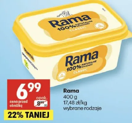 Rama wybrane rodzaje promocja w Delikatesy Centrum