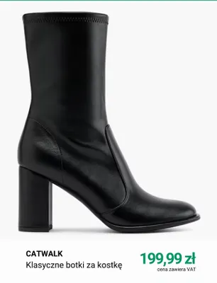 Klasyczne botki za kostkę Catwalk promocja w Deichmann