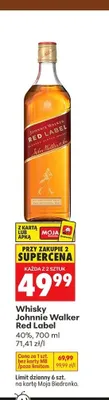 Whisky Johnnie Walker Red Label promocja w Biedronka