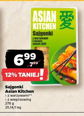 Sajgonki z warzywami Asian Kitchen promocja w Netto