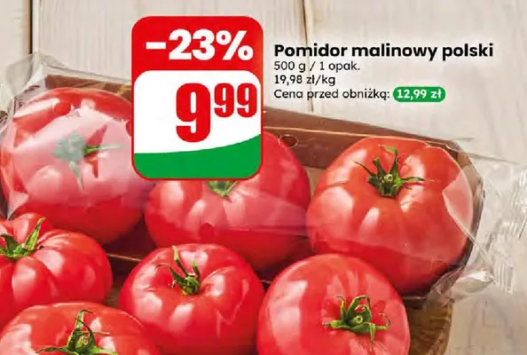 Pomidory karbowane polska promocja w Dino