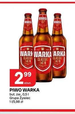 Piwo Warka Classic promocja w Chorten