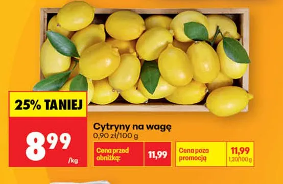 Cytryny na wagę promocja w Biedronka
