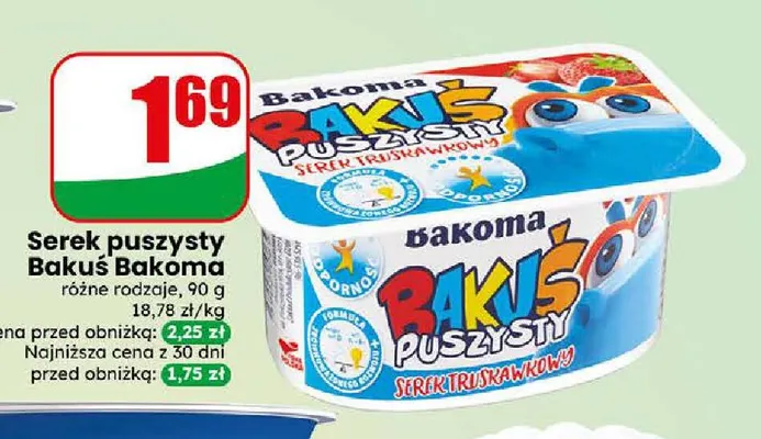 Serek puszysty Bakuś Bakoma promocja w Dino
