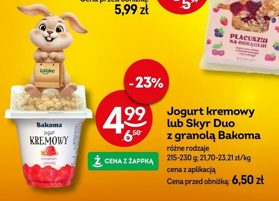 Jogurt kremowy lub Skyr Duo z granolą promocja w Żabka