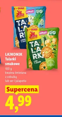 Talarki smakowe kwaśna śmietana z cebulką Lajkonik promocja w Lidl