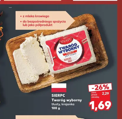 Twaróg wyborny tłusty krajanka Sierpc promocja w Kaufland
