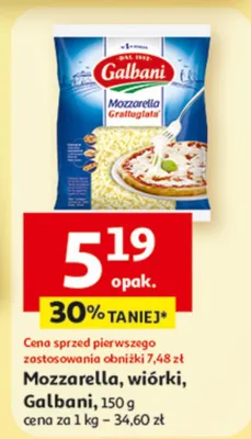 Mozzarella, wiórki promocja w Auchan