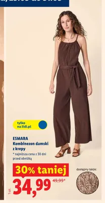 Kombinezon damski z krepy Esmara promocja w Lidl