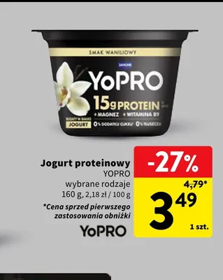 Jogurt proteinowy YoPRO promocja w Intermarche