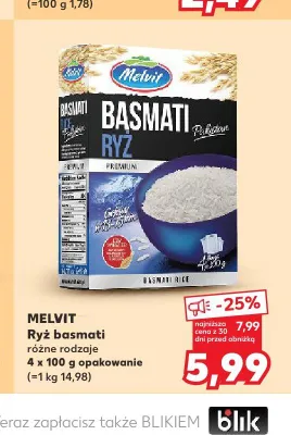 Ryż basmati Melvit promocja w Kaufland
