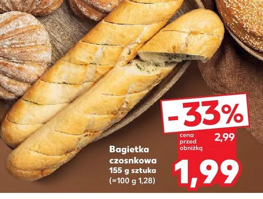 Bagietka czosnkowa promocja w Kaufland