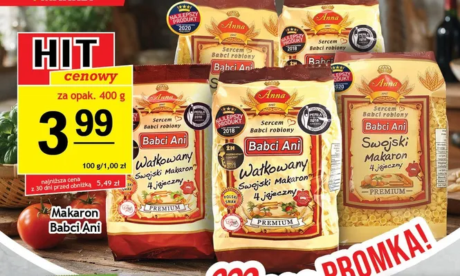 Makaron Babci Ani Swojski 4-jajeczny promocja w Gram Market