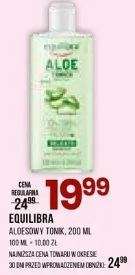 Tonik Equilibra Aloe nawilżający tonik 200 ml promocja w Drogerie Natura