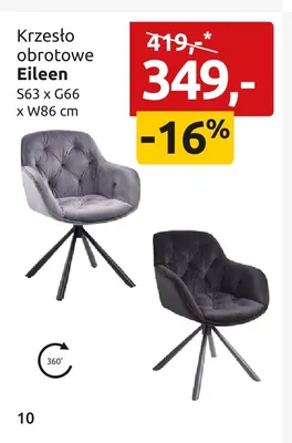 Krzesło obrotowe Eileen promocja w Black Red White