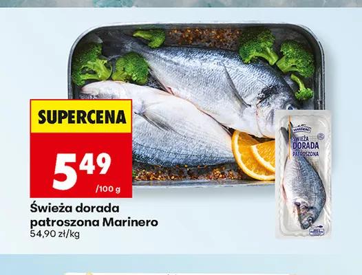 Świeża dorada patroszona Marinero promocja w Biedronka