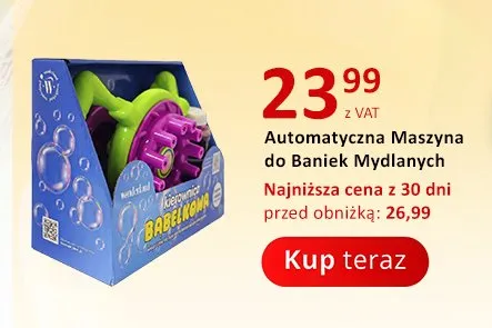 Automatyczna maszynka do baniek mydlanych Wonderland promocja w Poczta Polska