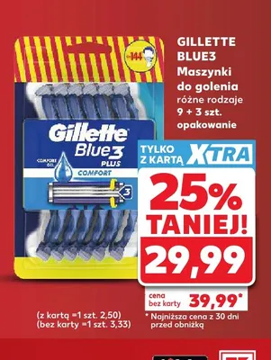 Maszynki do golenia Blue3 Comfort Plus Gillette promocja w Kaufland