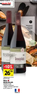 Wino beaujolais expert club promocja w Intermarche