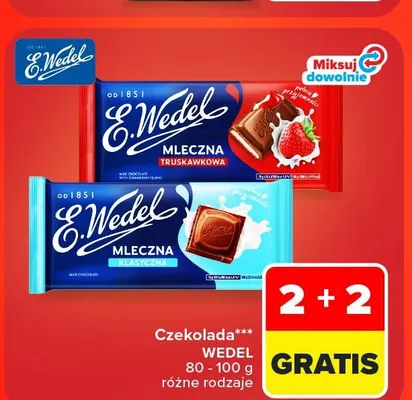 Czekolada mleczna truskawkowa E.Wedel promocja w Carrefour