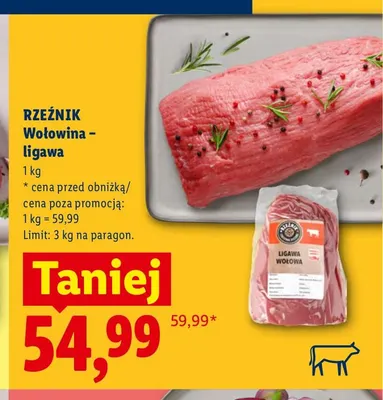 Wołowina ligawa Rzeźnik promocja w Lidl