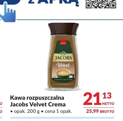 Kawa rozpuszczalna Jacobs Velvet Crema promocja w Makro